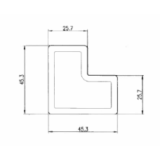 ESQUADRO ALINHAMENTO Nº4 25.7X0.8MM QUINADO 2MM